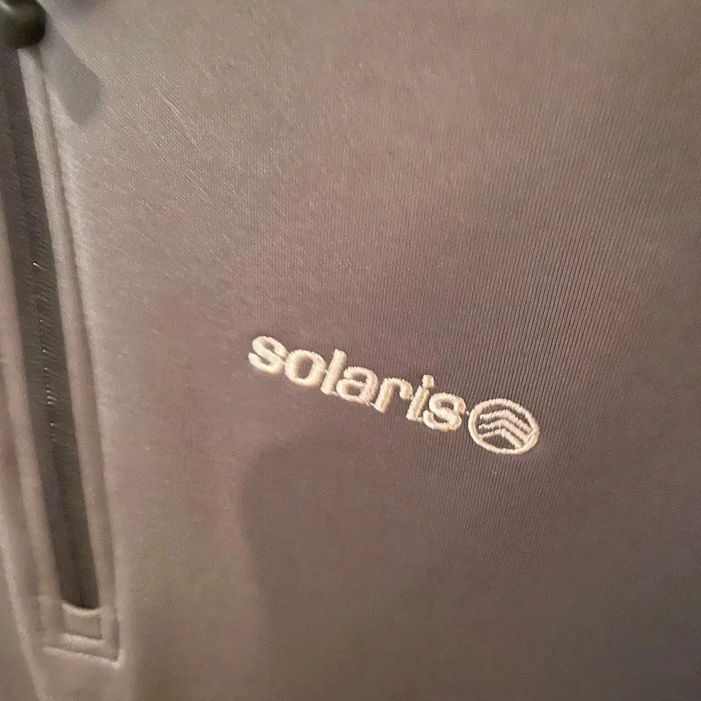 Solaris men’s 1/4 zip fleece-lined pullover SZ XL gray